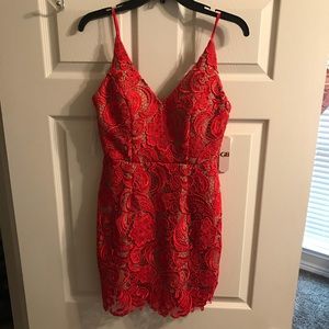 GB short red cocktail dress